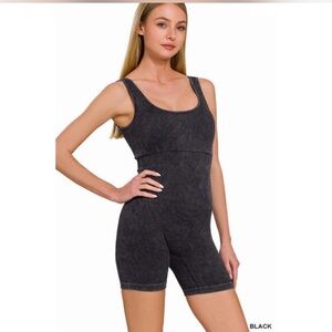 Zenana Ribbed Seamless Romper – Size S/M